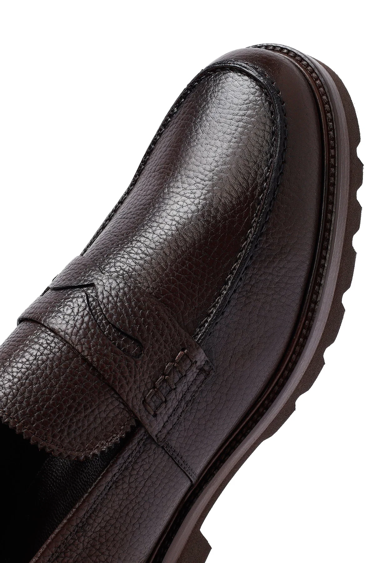 Erkek Kahverengi Deri Casual Loafer - Image 10