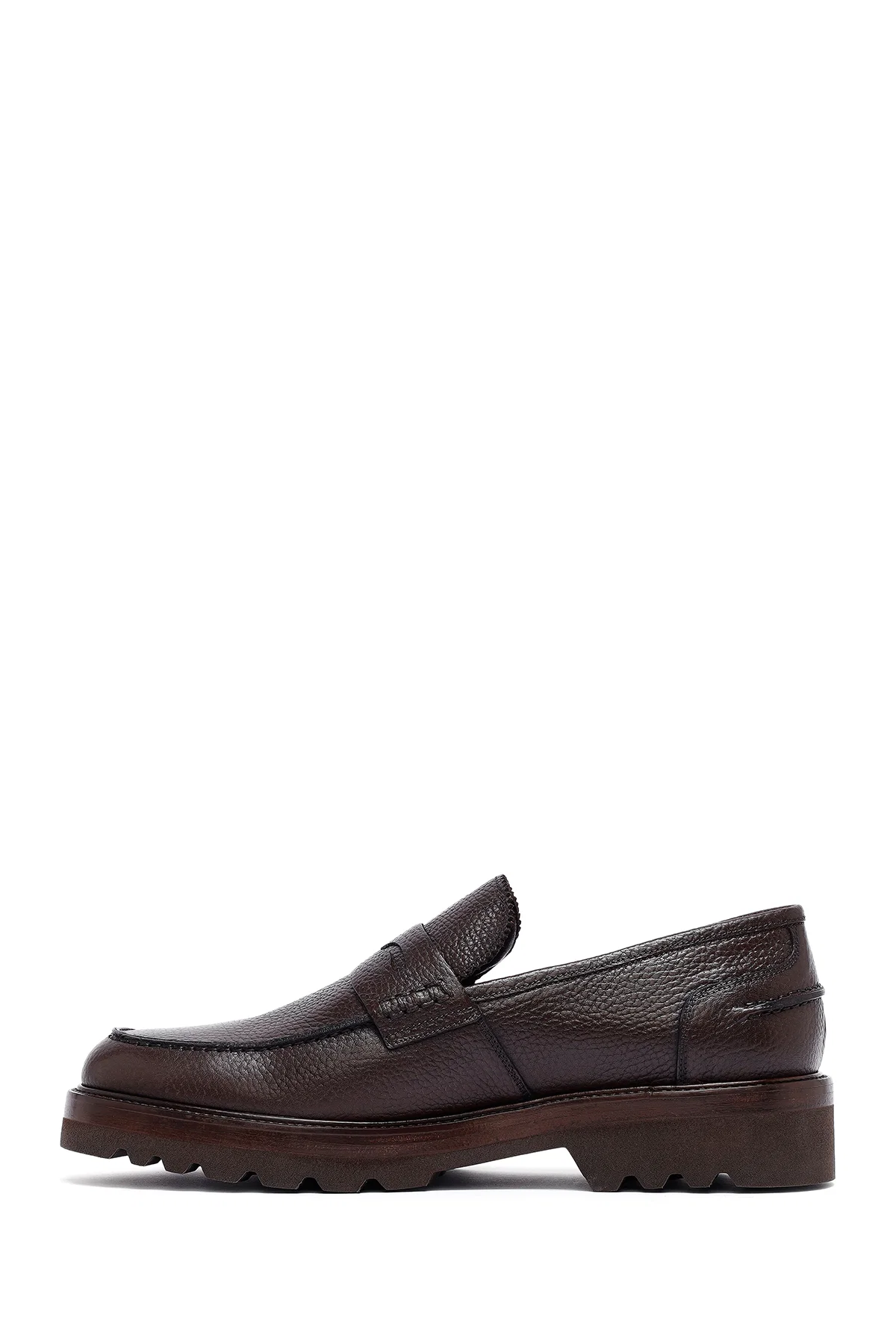 Erkek Kahverengi Deri Casual Loafer - Image 2