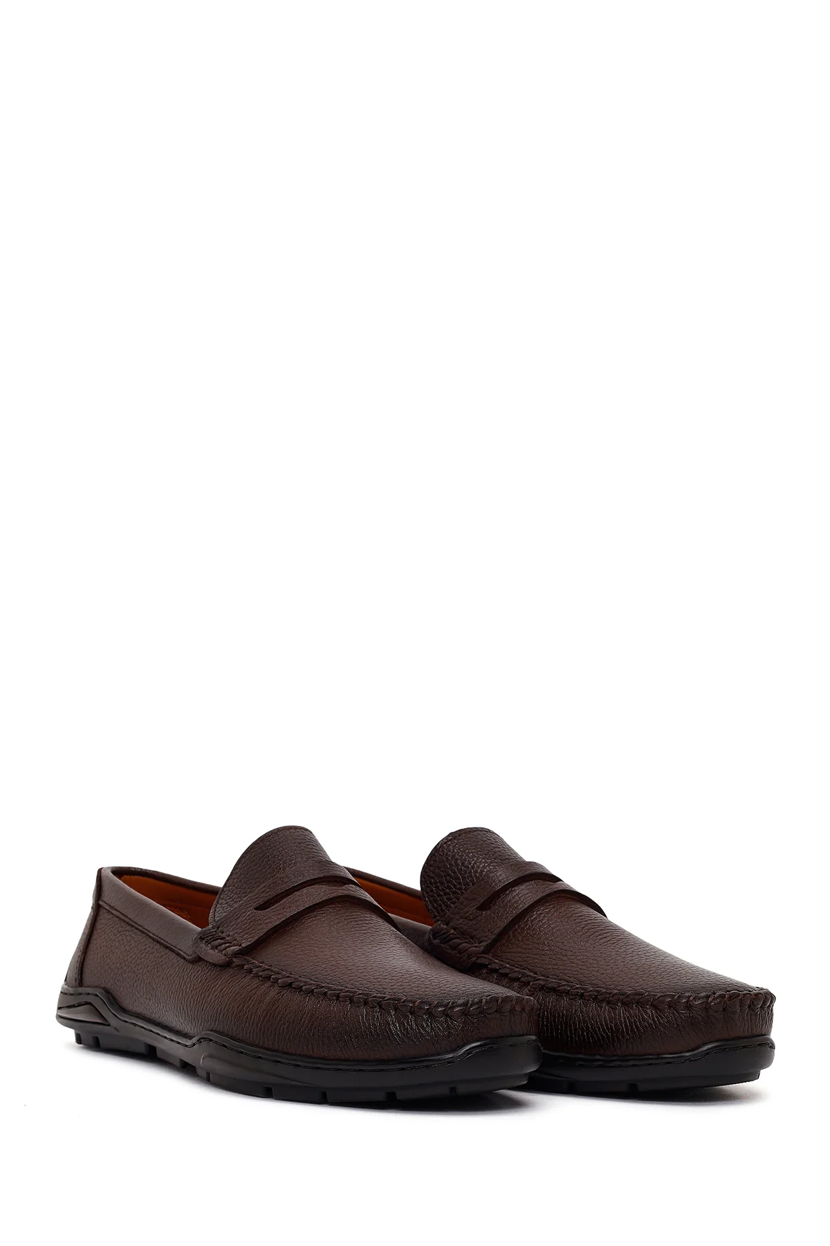Erkek Kahverengi Deri Casual Loafer - Image 2