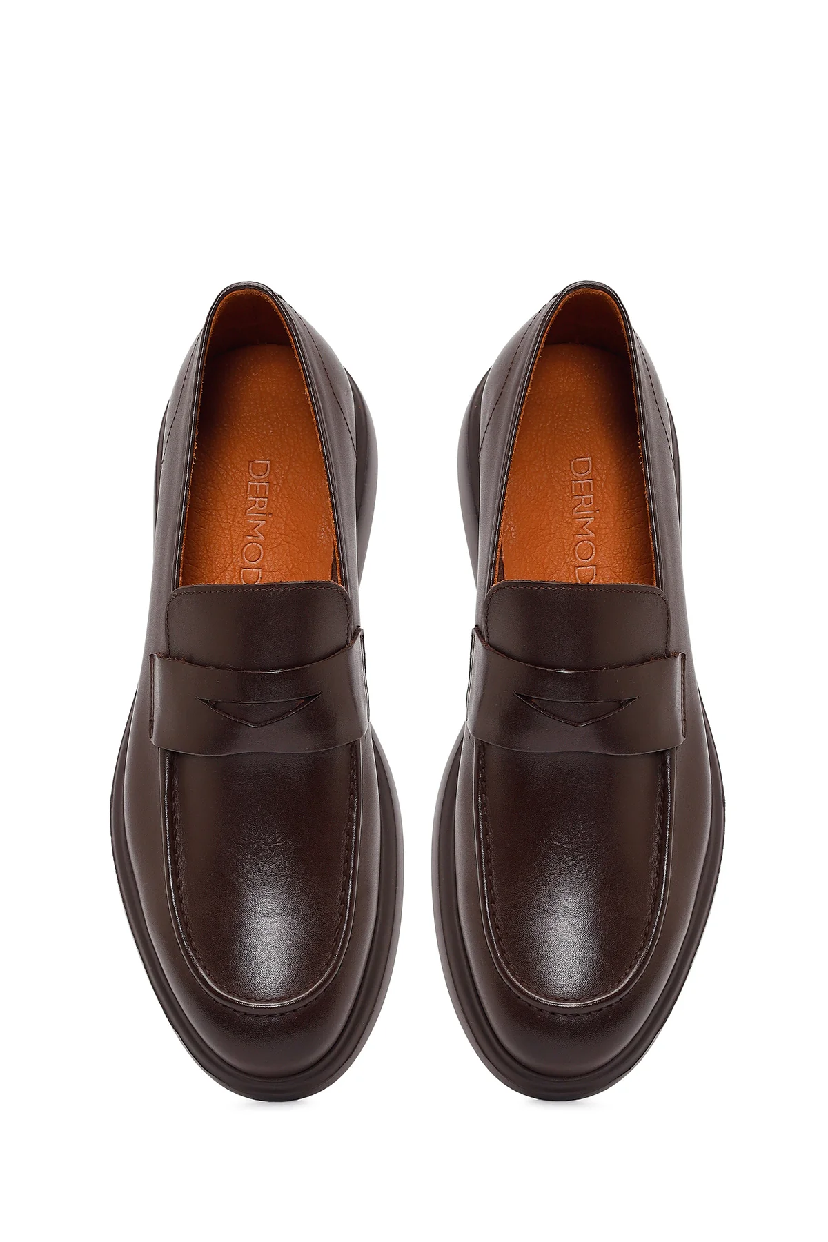 Erkek Kahverengi Deri Casual Loafer - Image 4