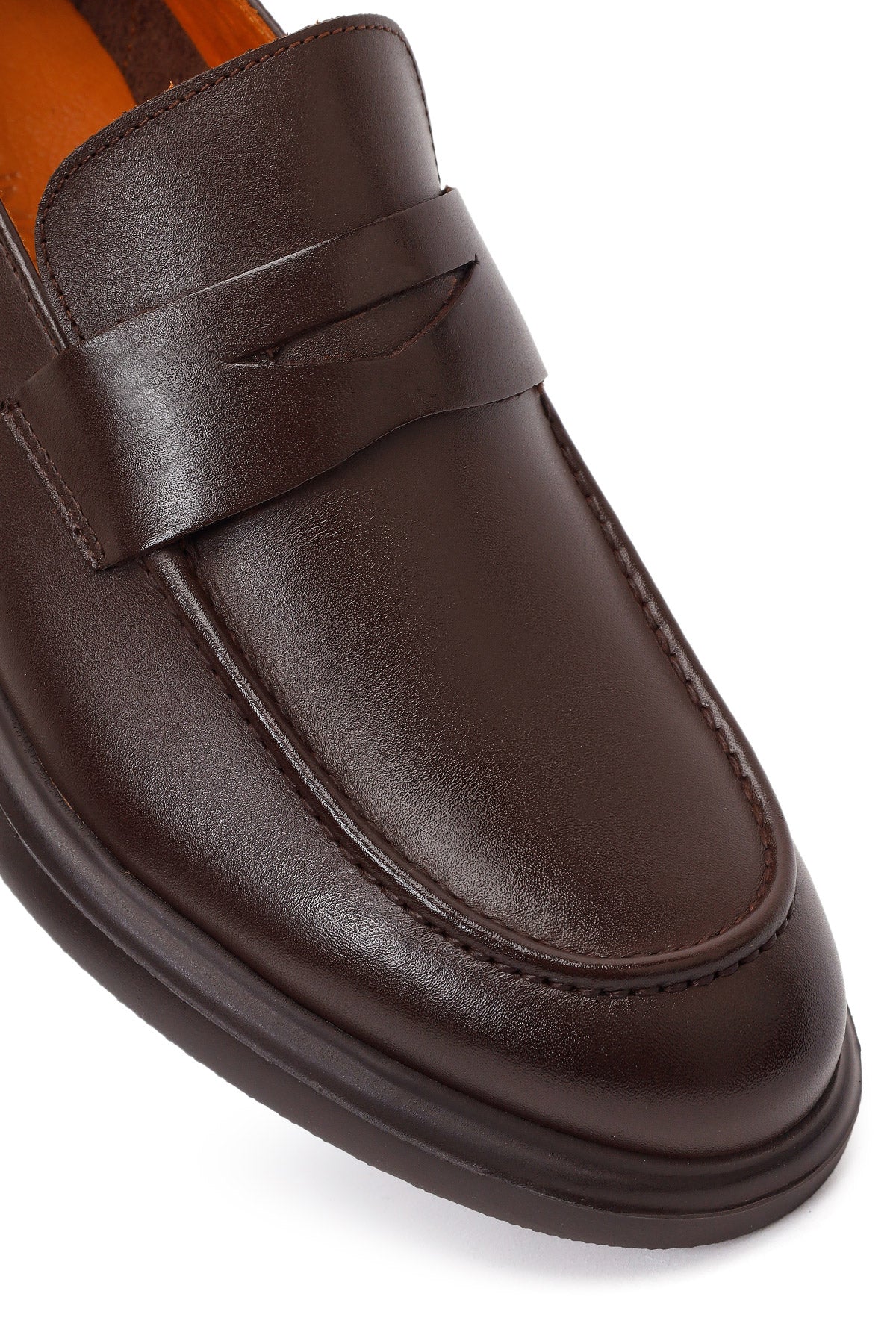 Erkek Kahverengi Deri Casual Loafer - Image 9