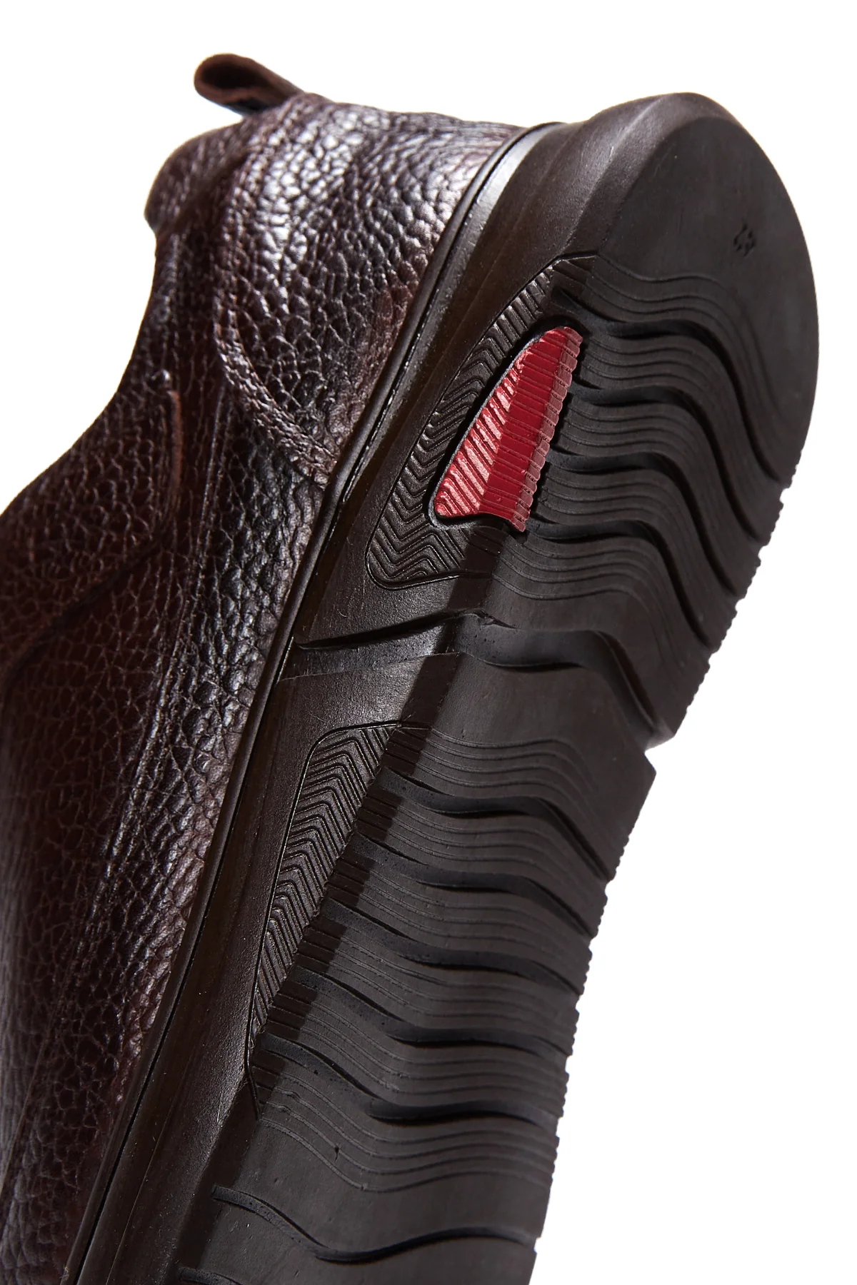 Erkek Kahverengi Deri Casual Sneaker - Image 7