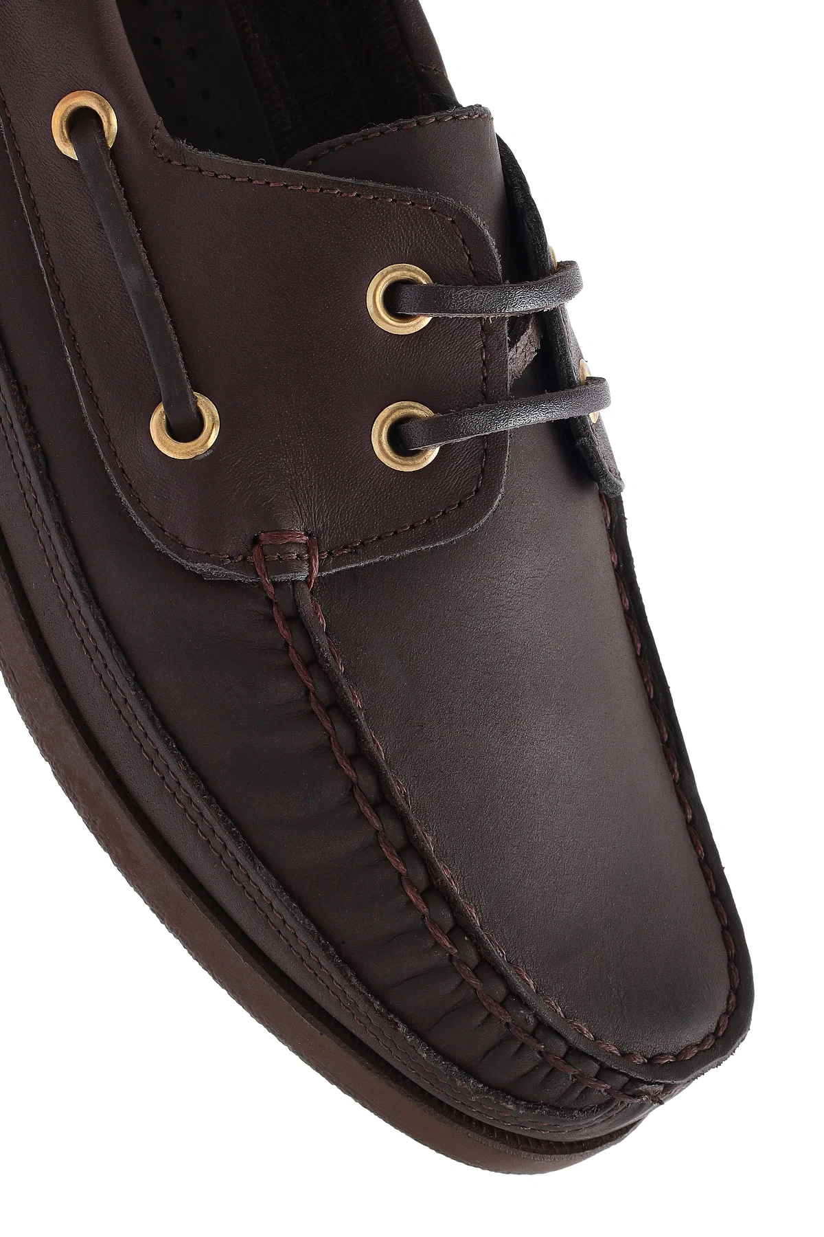 Erkek Kahverengi Deri Comfort Casual Ayakkabı - Image 9