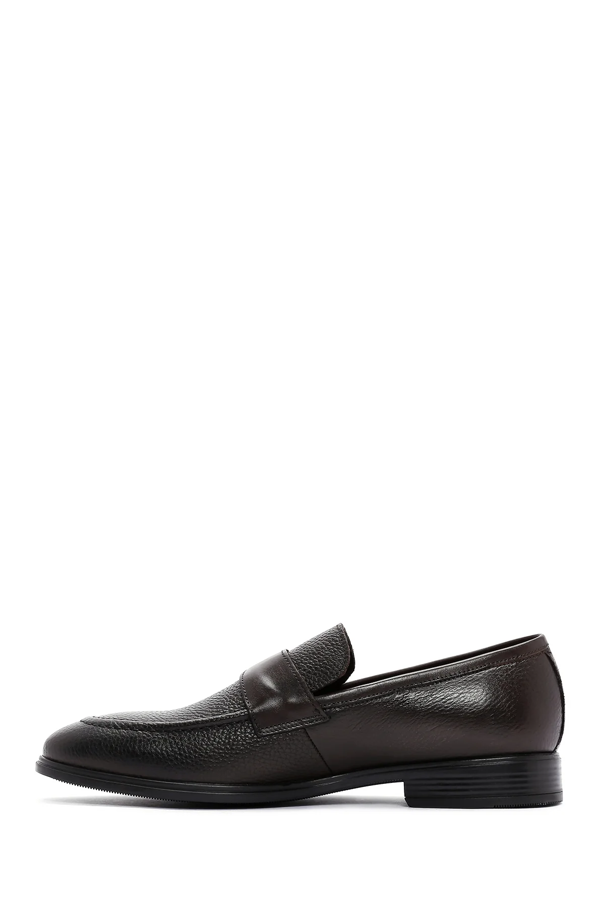 Erkek Kahverengi Deri Klasik Loafer - Image 2