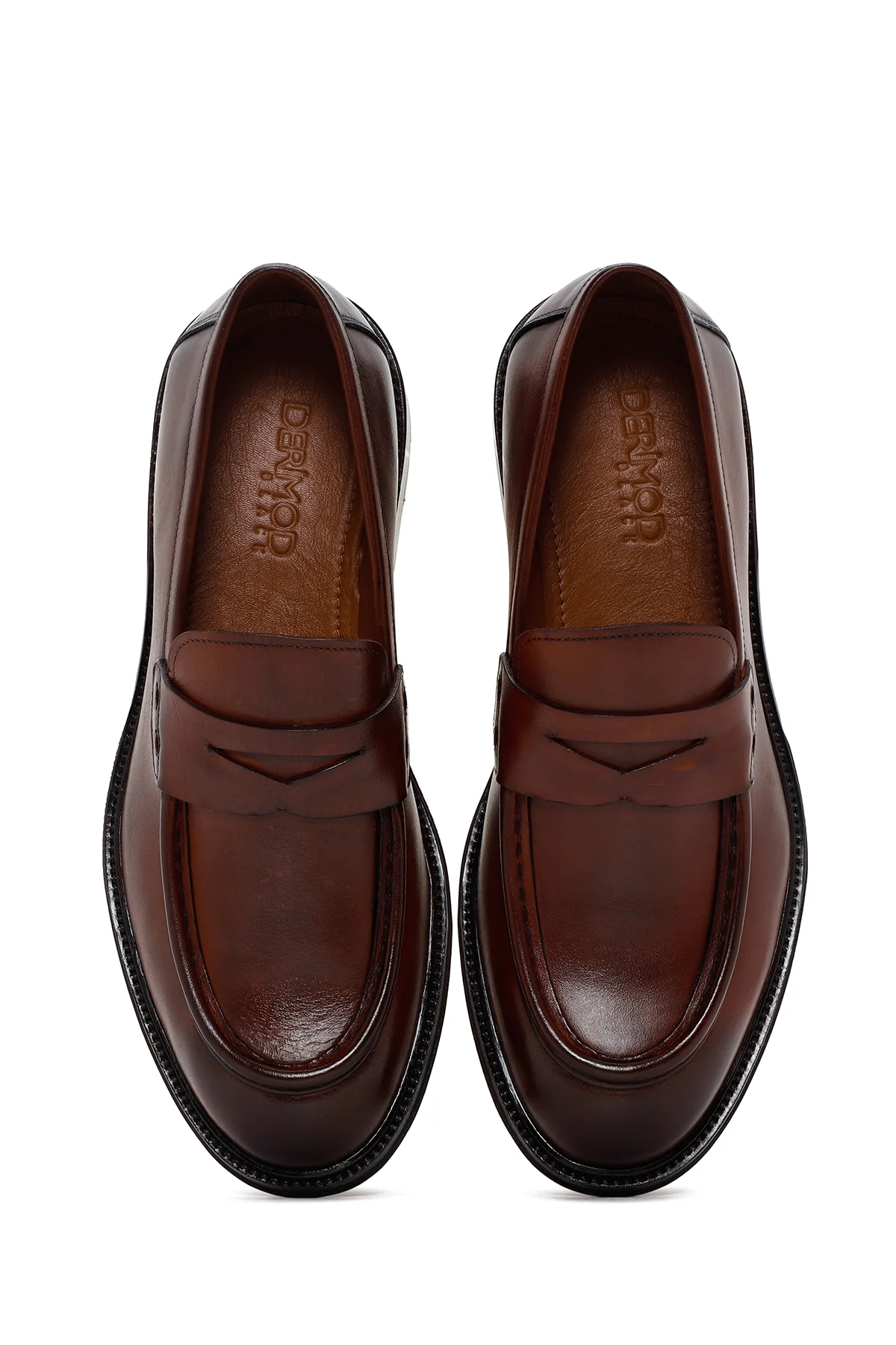 Erkek Kahverengi Deri Klasik Loafer - Image 6