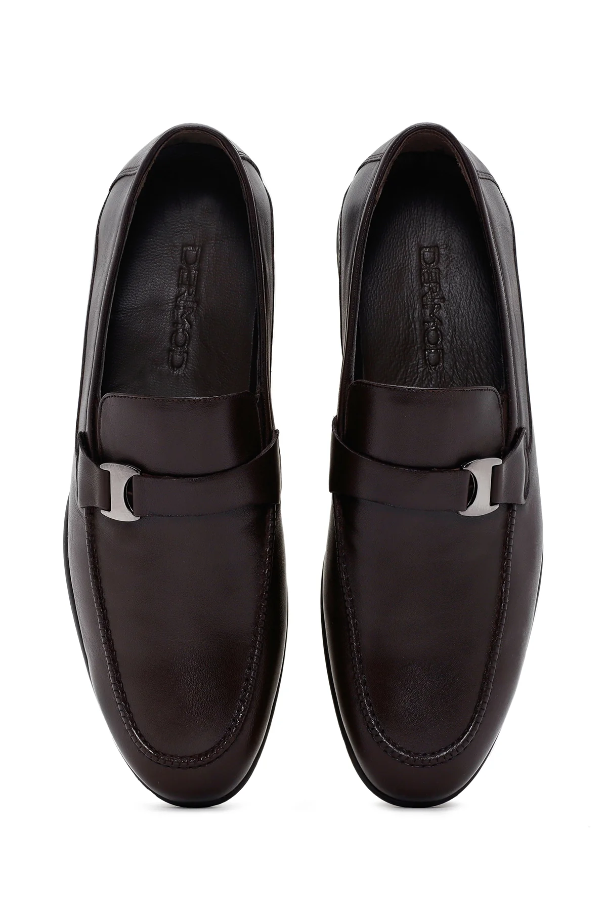 Erkek Kahverengi Deri Klasik Loafer - Image 6