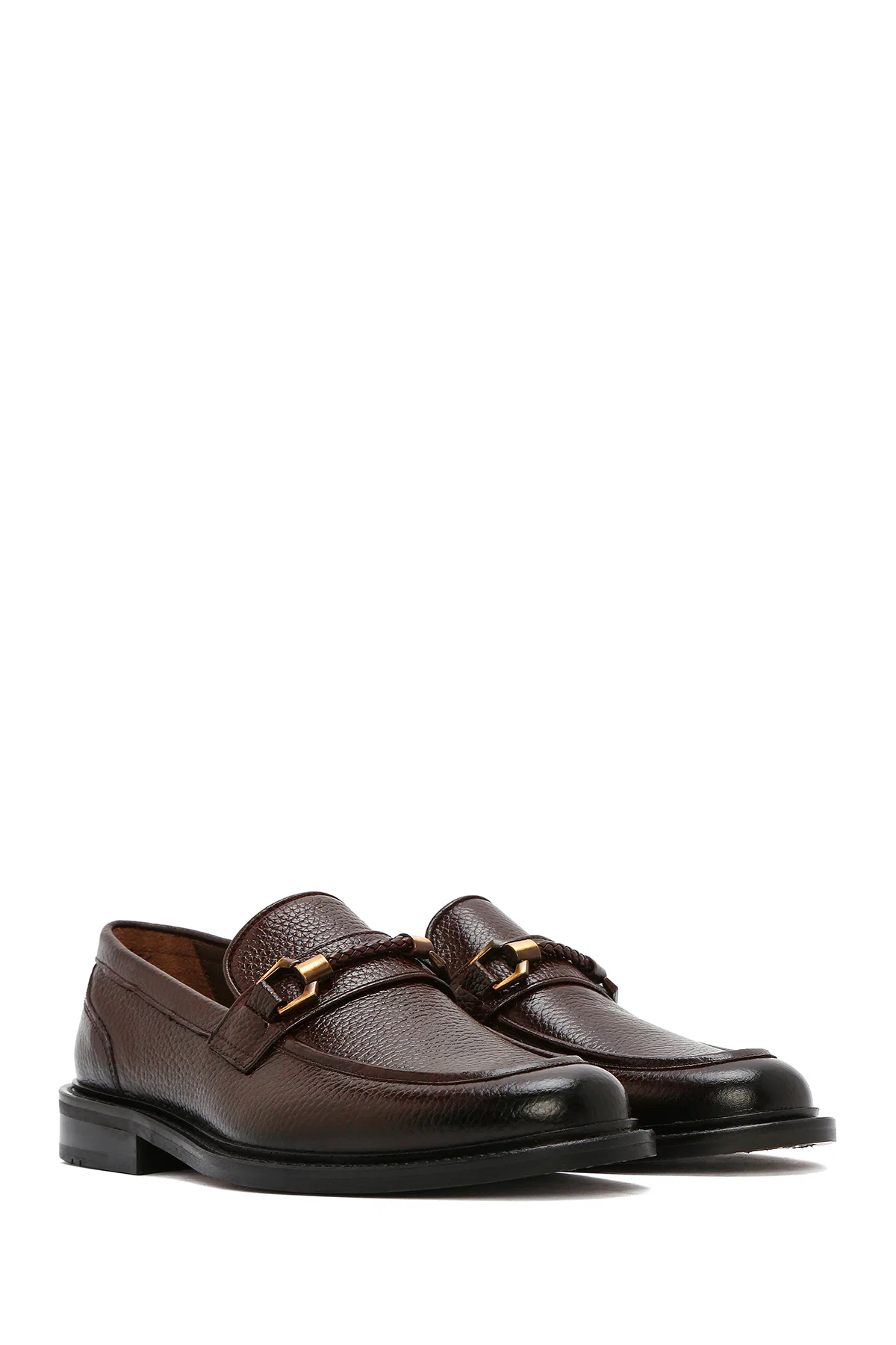 Erkek Kahverengi Deri Klasik Loafer - Image 3