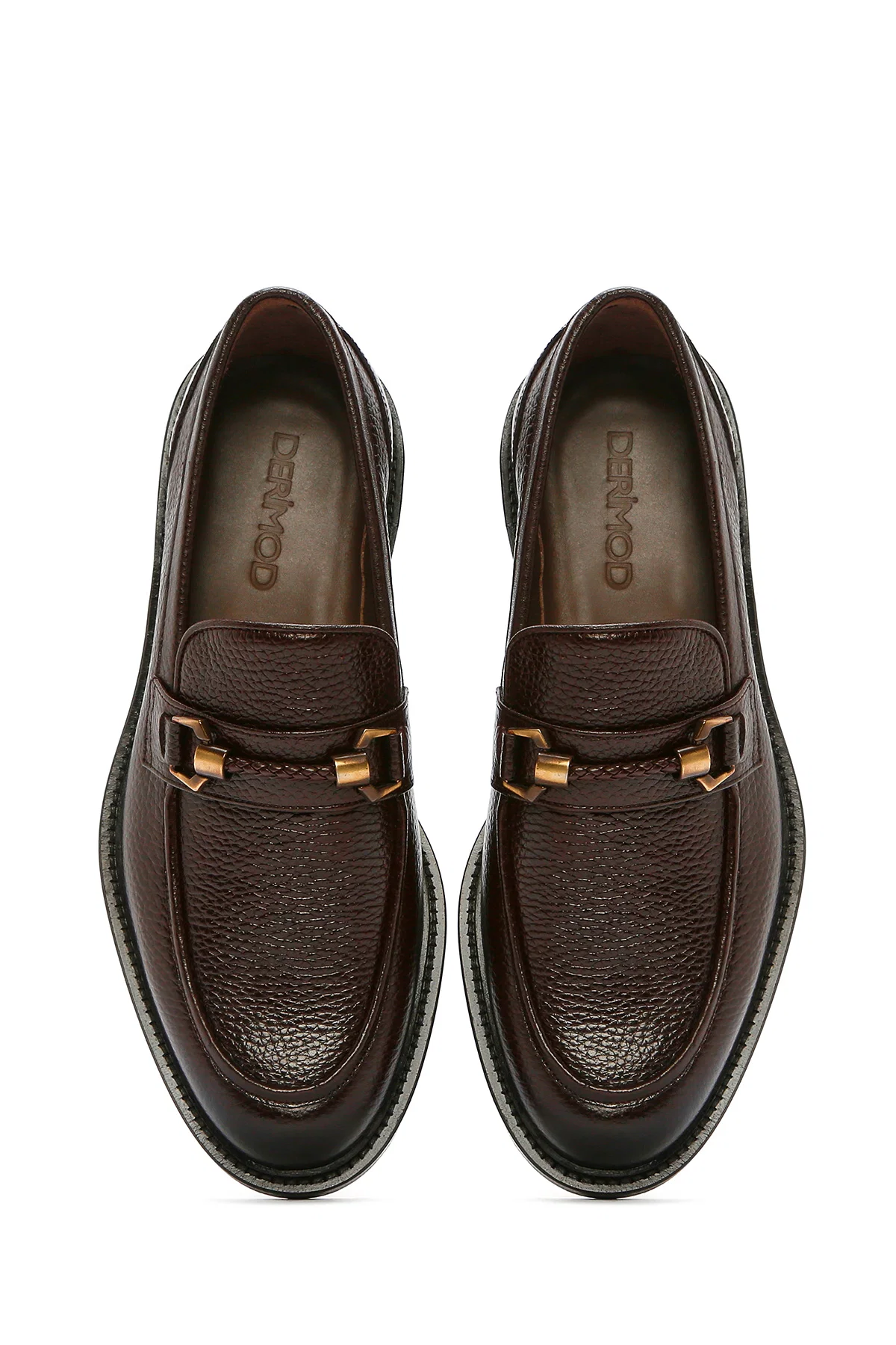 Erkek Kahverengi Deri Klasik Loafer - Image 7