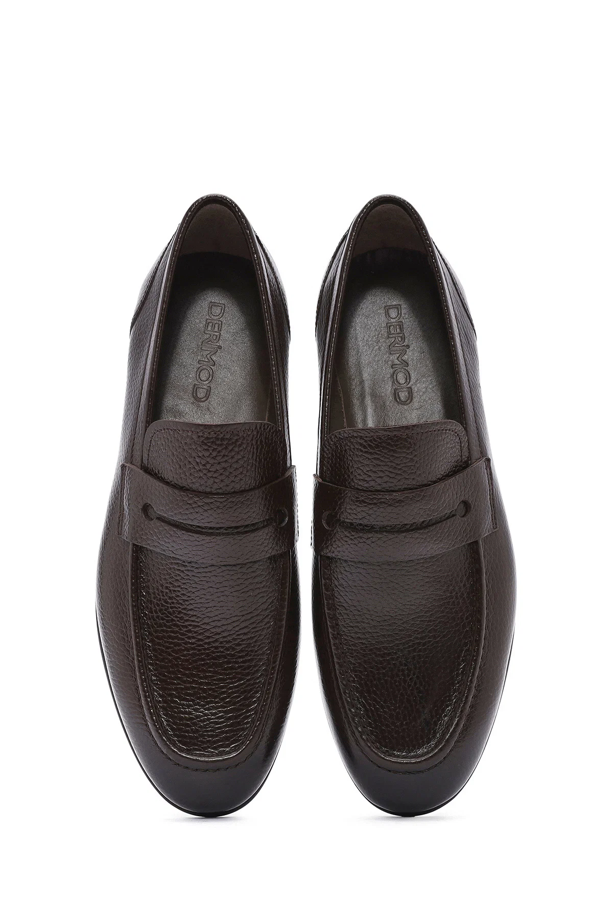 Erkek Kahverengi Deri Klasik Loafer - Image 7