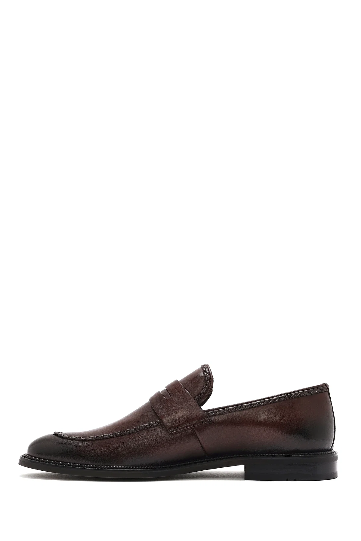 Erkek Kahverengi Deri Klasik Loafer - Image 2