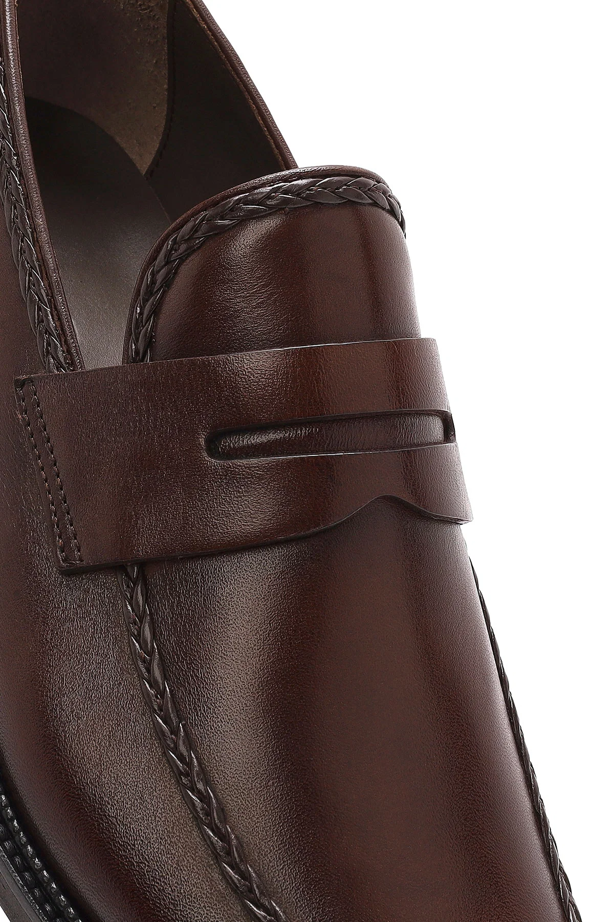 Erkek Kahverengi Deri Klasik Loafer - Image 8
