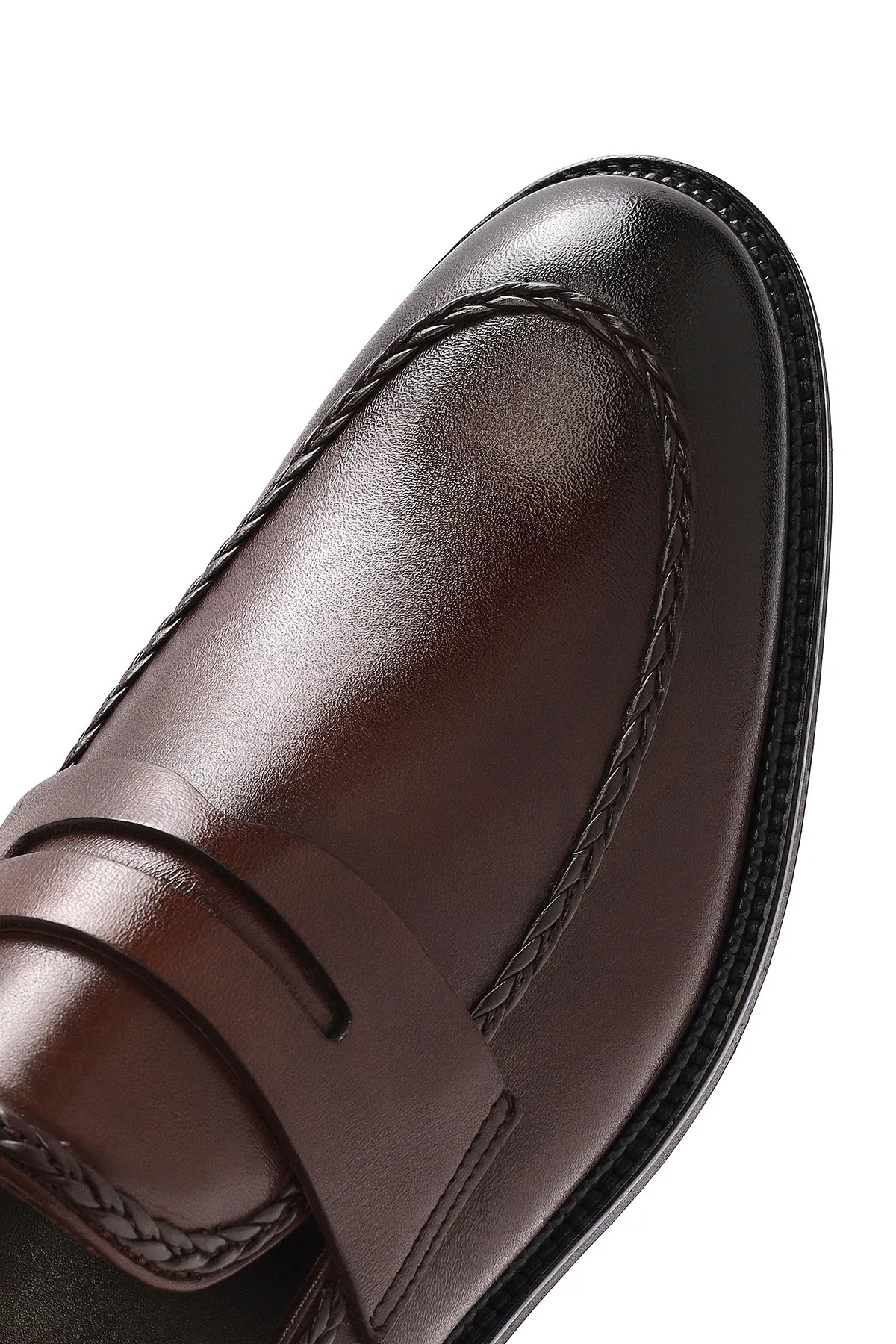 Erkek Kahverengi Deri Klasik Loafer - Image 9
