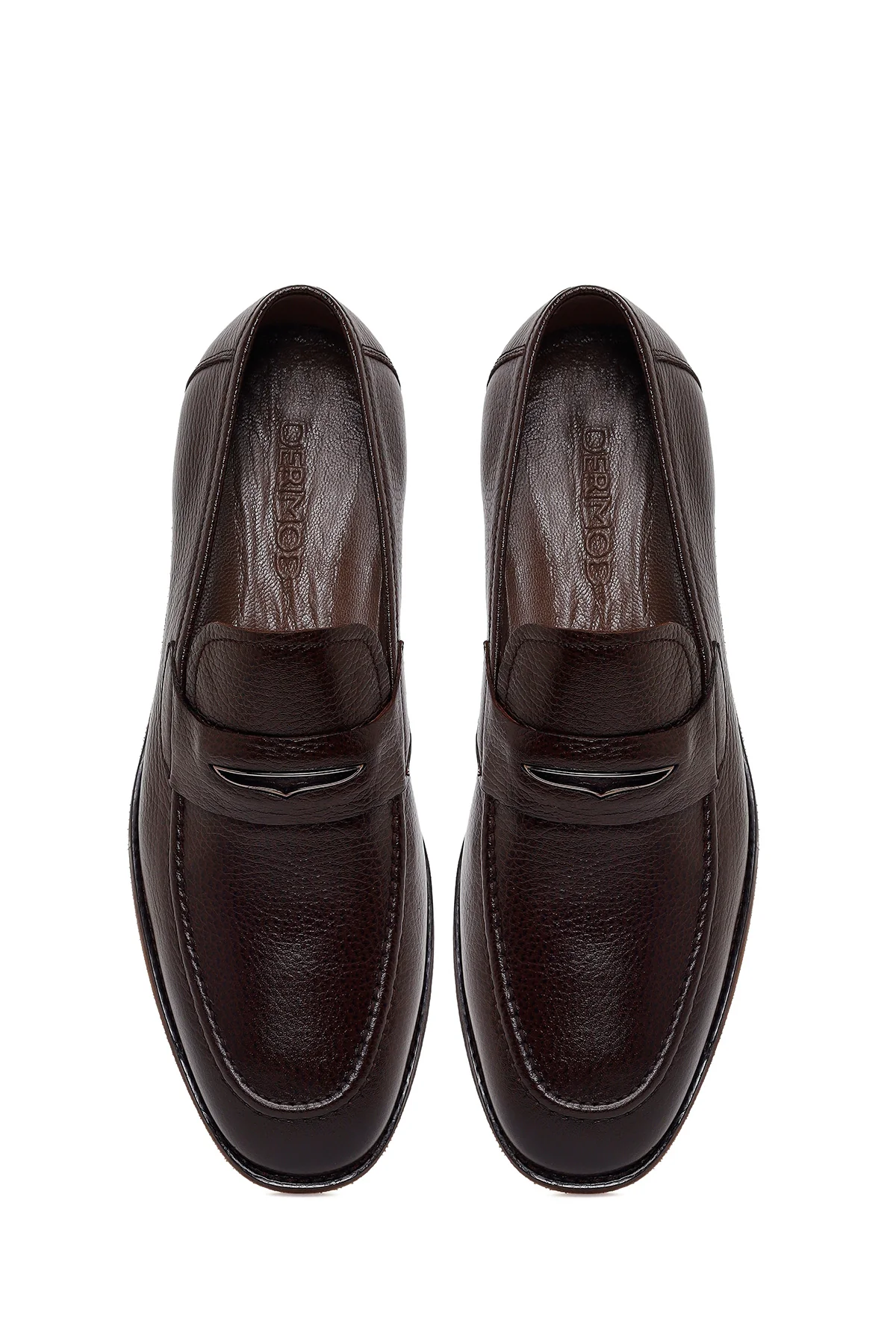 Erkek Kahverengi Deri Klasik Loafer - Image 4