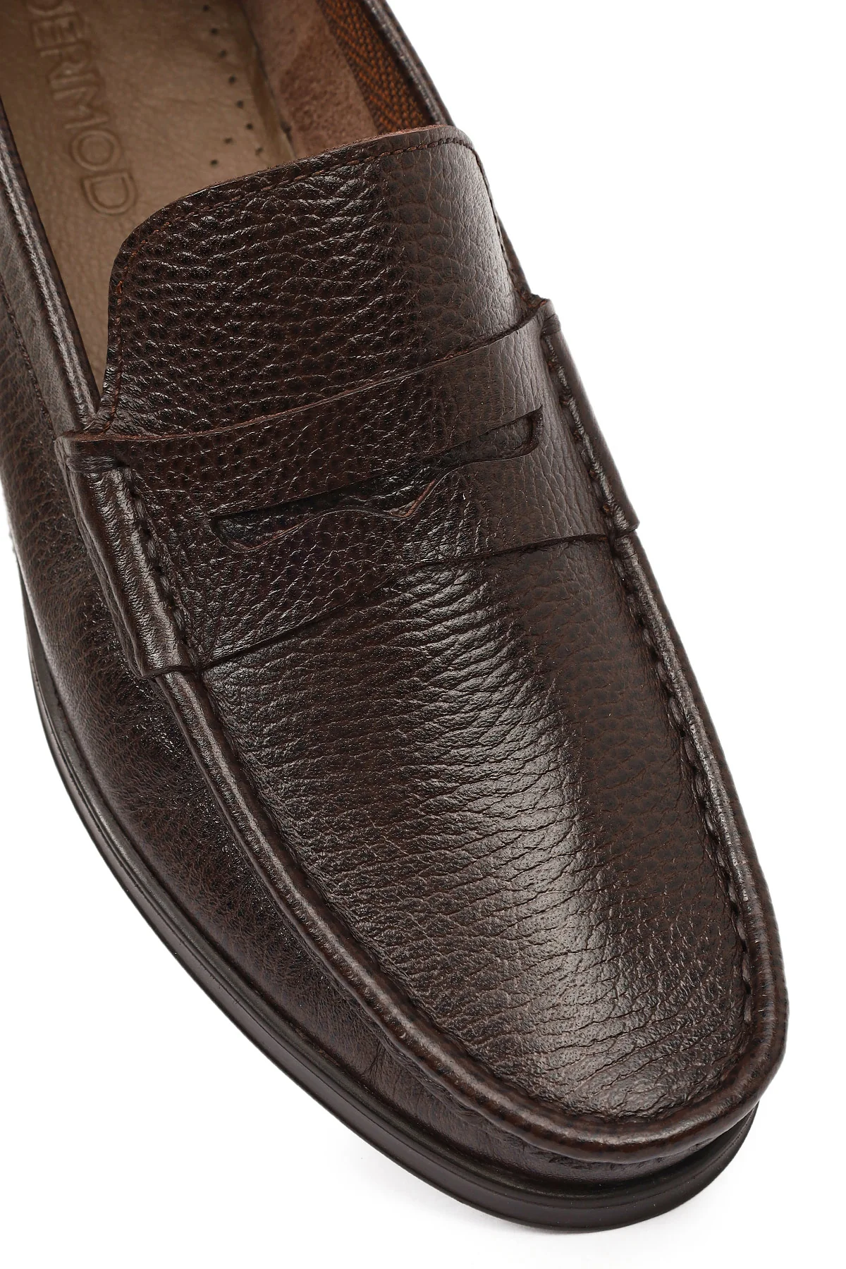 Erkek Kahverengi Deri Klasik Loafer - Image 10