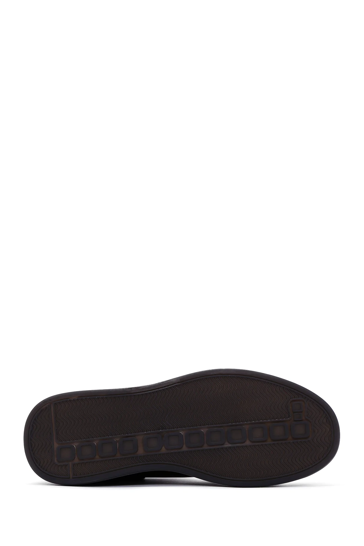 Erkek Kahverengi Deri Sneaker - Image 4