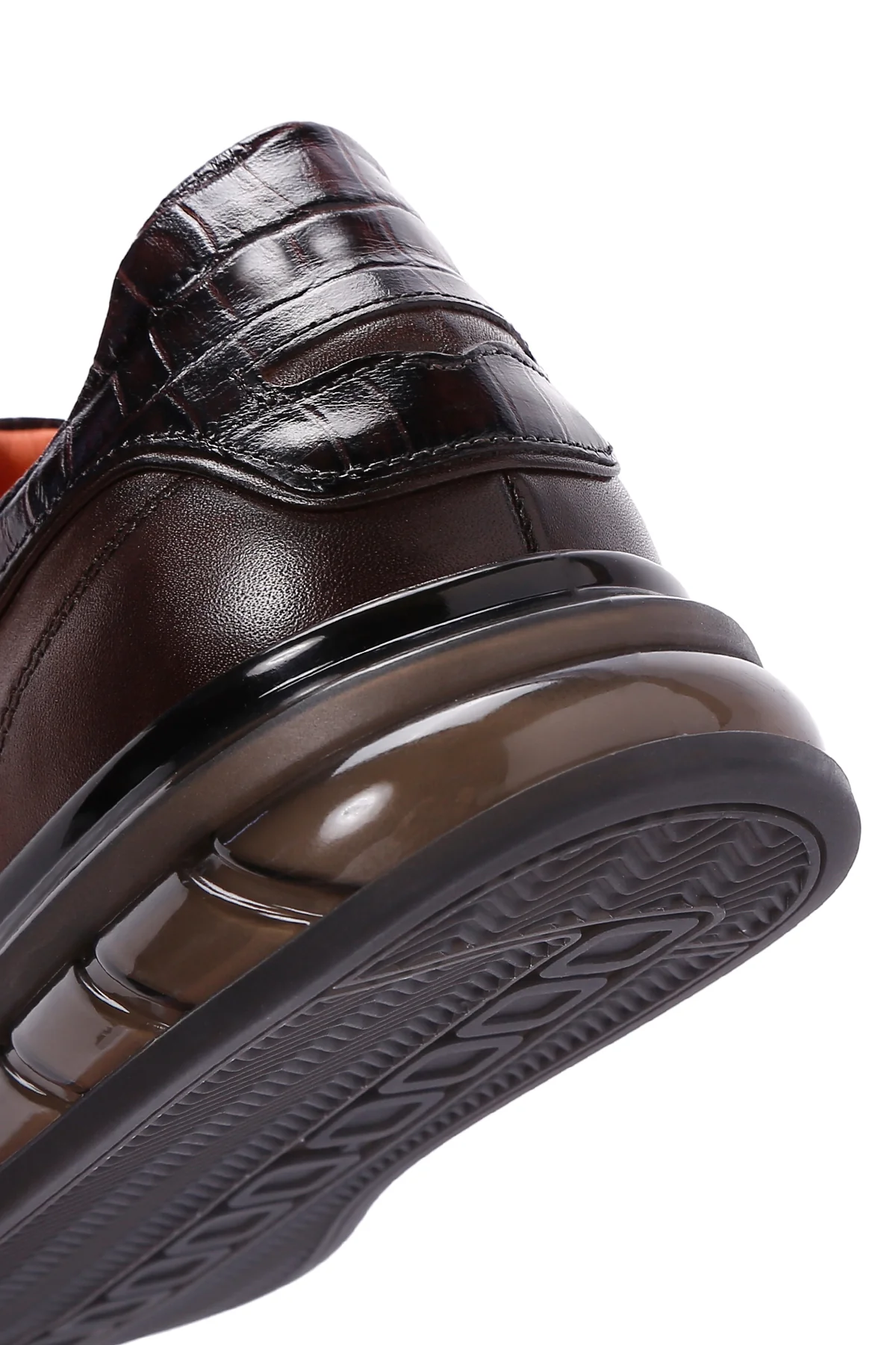 Erkek Kahverengi Deri Sneaker - Image 8