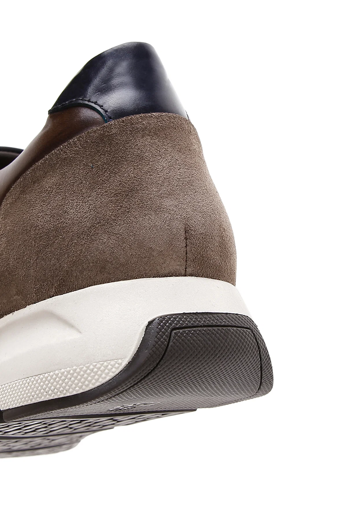 Erkek Kahverengi Deri Süet Detaylı Sneaker - Image 9