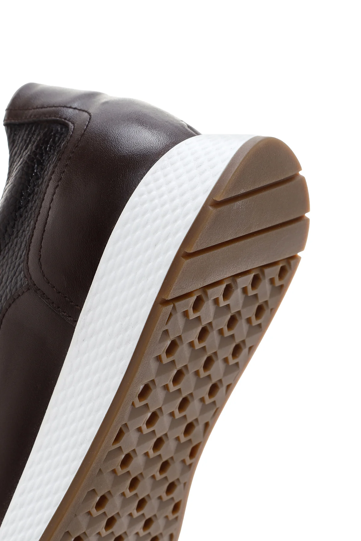 Erkek Kahverengi Kalın Tabanlı Deri Casual Sneaker - Image 8