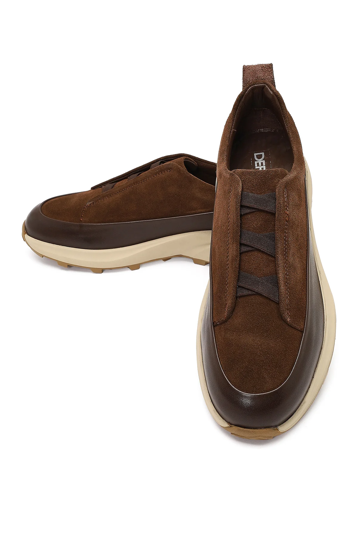 Erkek Kahverengi Kalın Tabanlı Deri Casual Sneaker - Image 11
