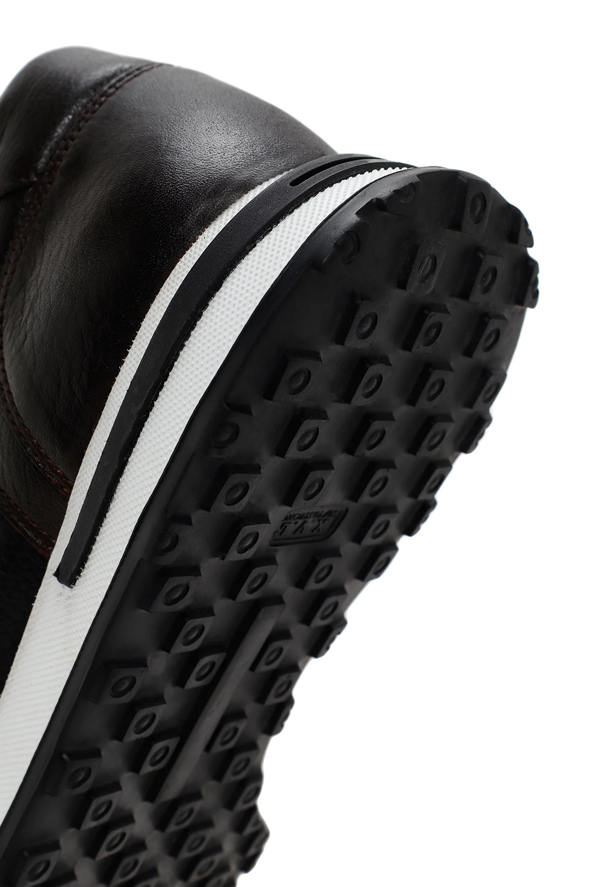Erkek Kahverengi Kalın Tabanlı Deri Sneaker - Image 8