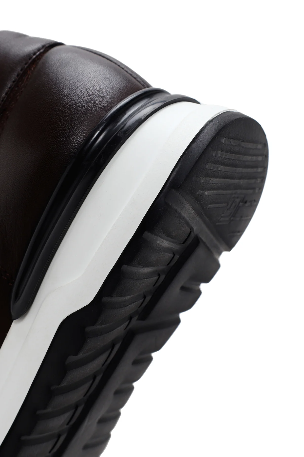 Erkek Kahverengi Kalın Tabanlı Deri Sneaker - Image 8
