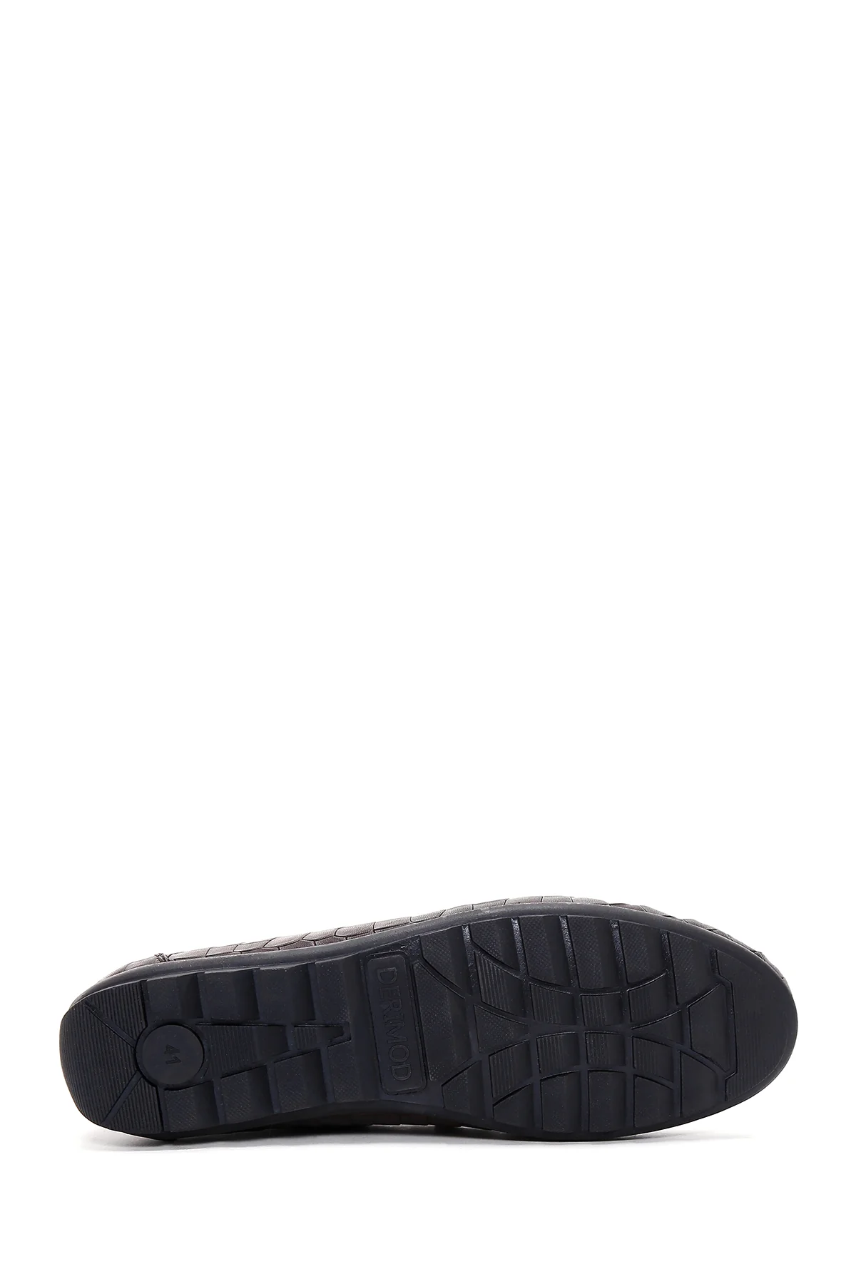 Erkek Kahverengi Kroko Desenli Deri Casual Loafer - Image 4