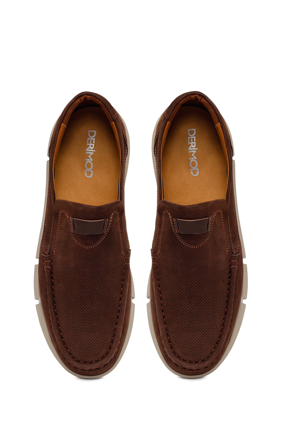 Erkek Kahverengi Nubuk Deri Casual Loafer - Image 4