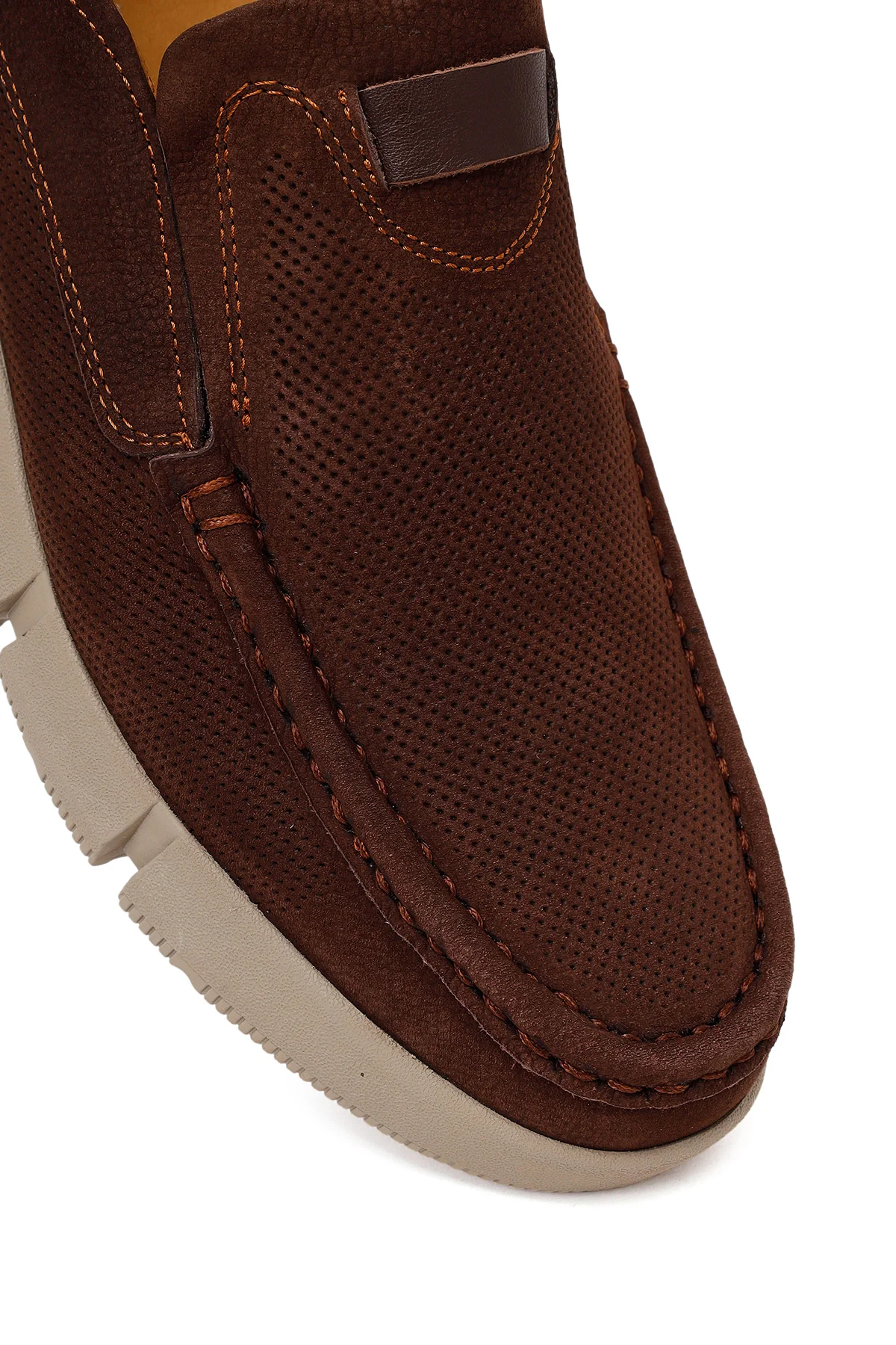 Erkek Kahverengi Nubuk Deri Casual Loafer - Image 9