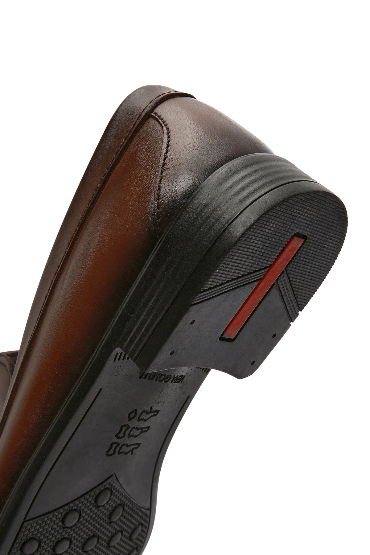 Erkek Kahverengi Püsküllü Deri Casual Loafer - Image 8