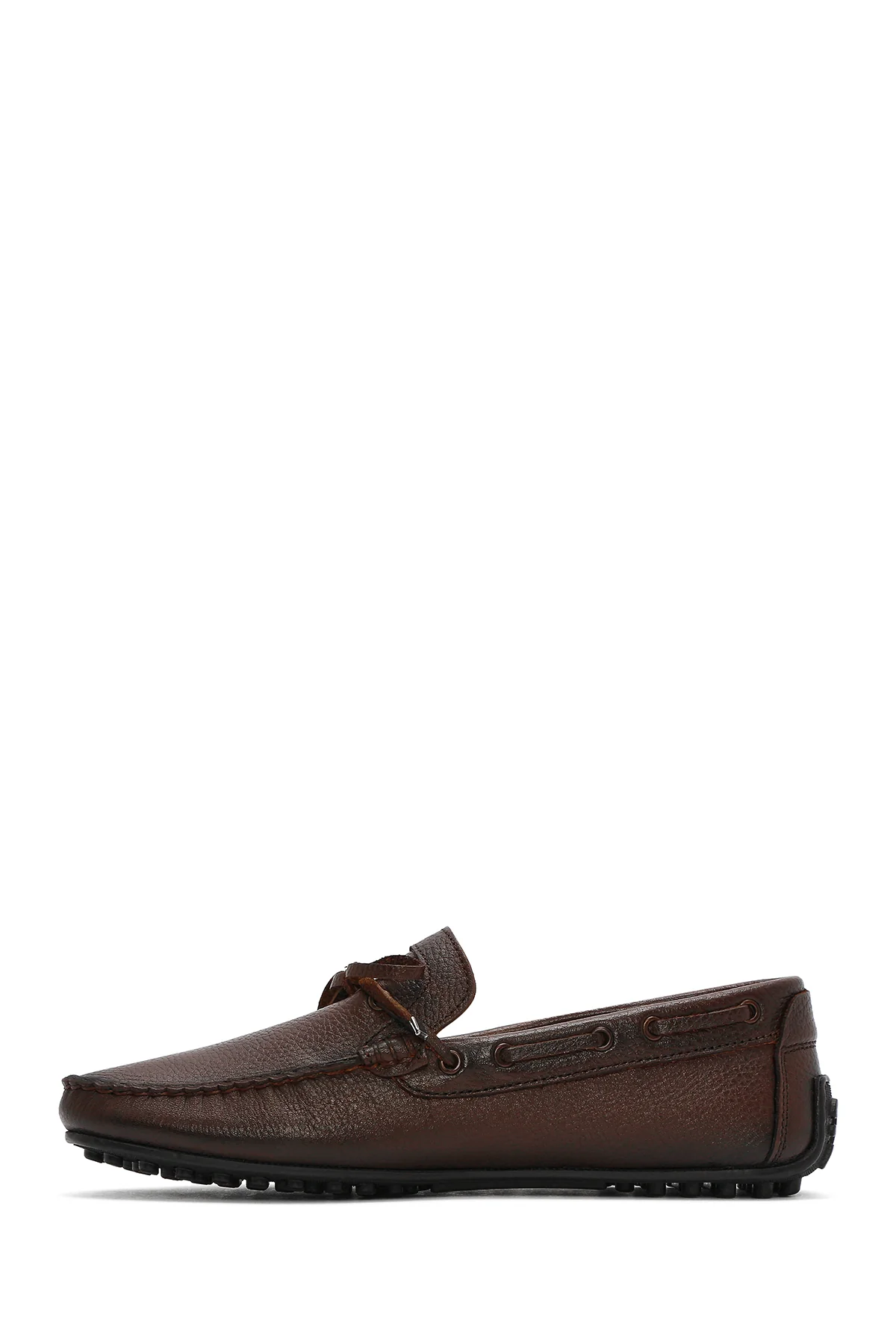 Erkek Kahverengi Püsküllü Deri Loafer - Image 3