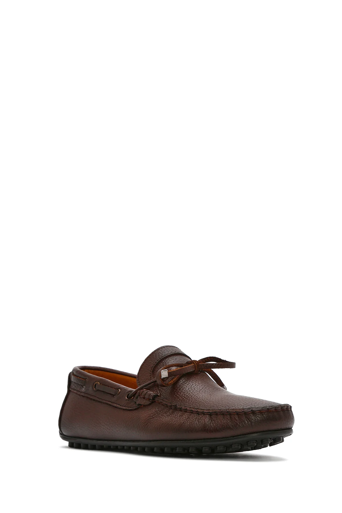 Erkek Kahverengi Püsküllü Deri Loafer - Image 7