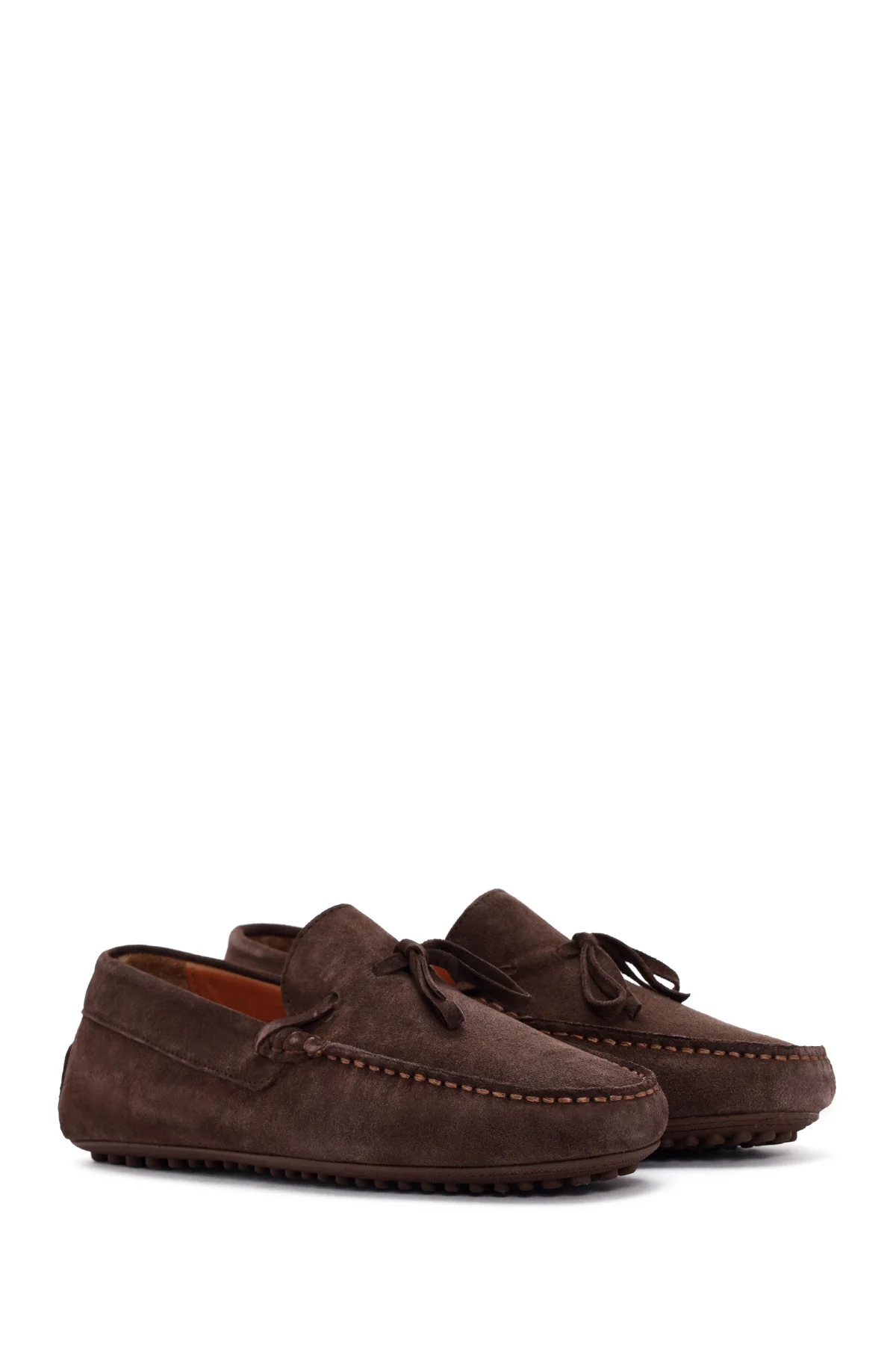 Erkek Kahverengi Süet Deri Casual Loafer - Image 3