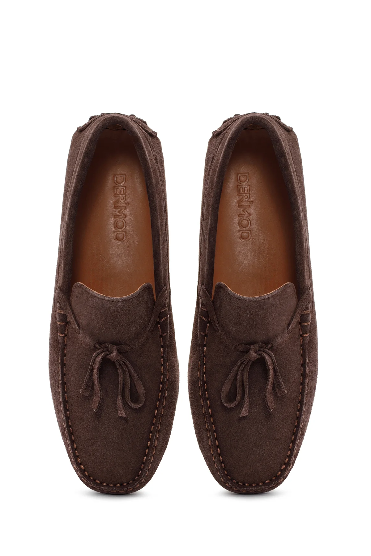 Erkek Kahverengi Süet Deri Casual Loafer - Image 7
