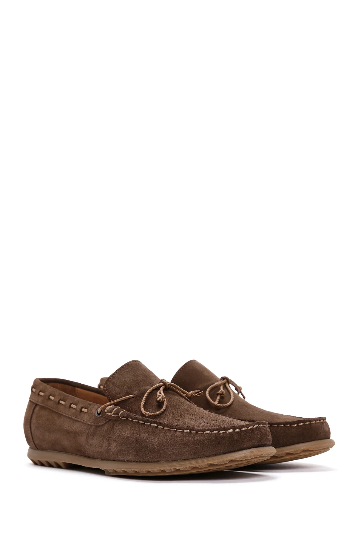 Erkek Kahverengi Süet Deri Casual Loafer - Image 3