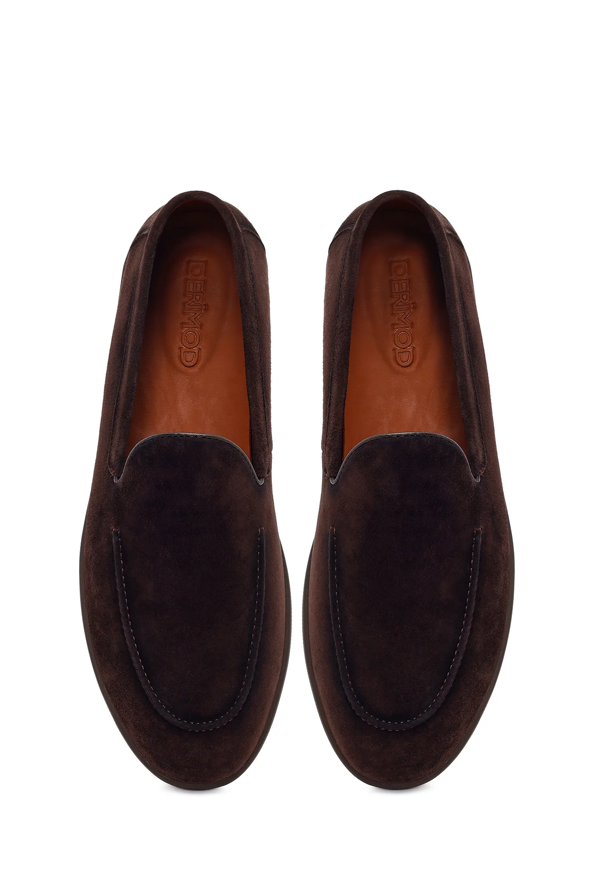 Erkek Kahverengi Süet Deri Casual Loafer - Image 4