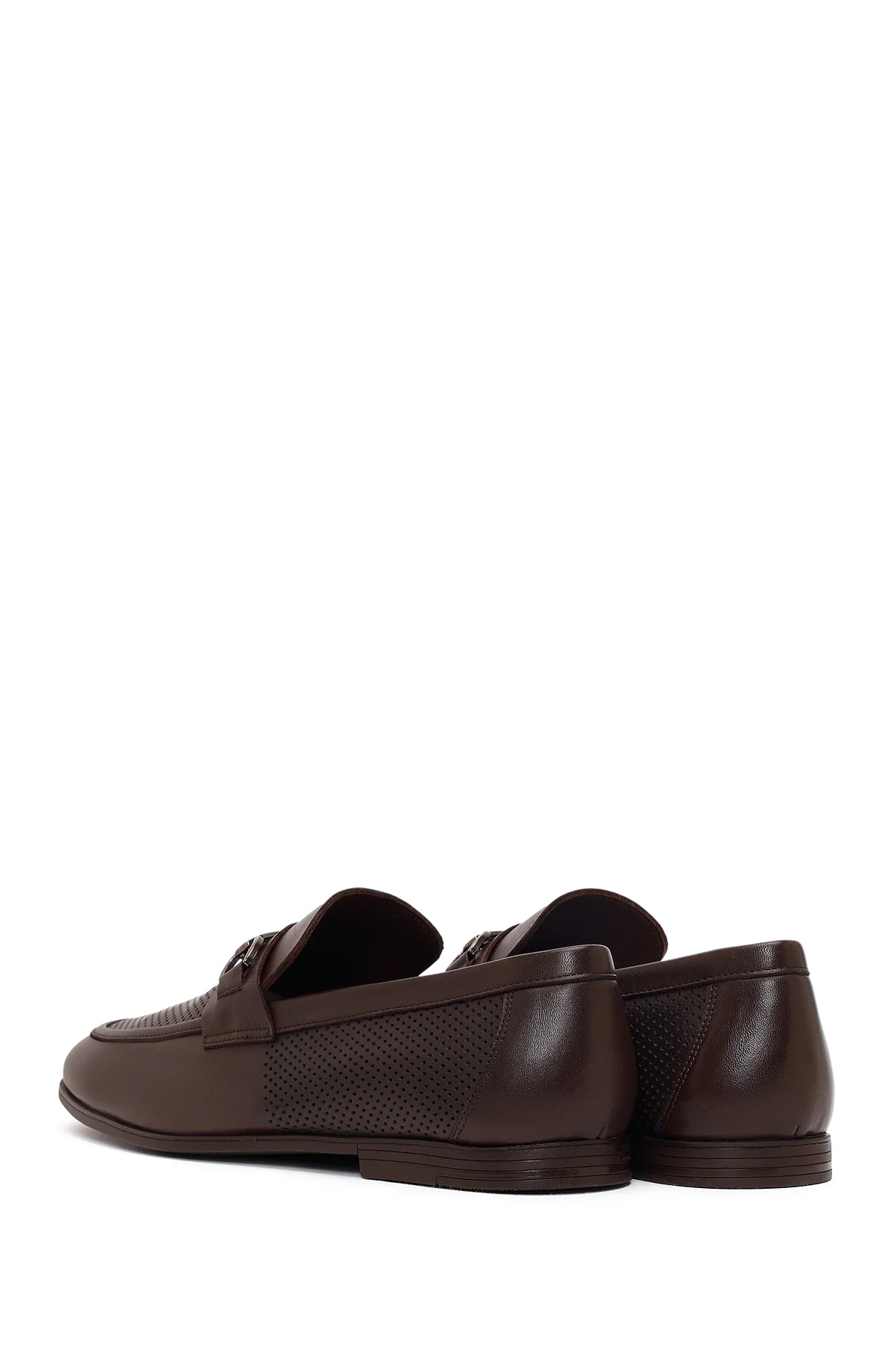 Erkek Kahverengi Tokalı Deri Casual Loafer - Image 6