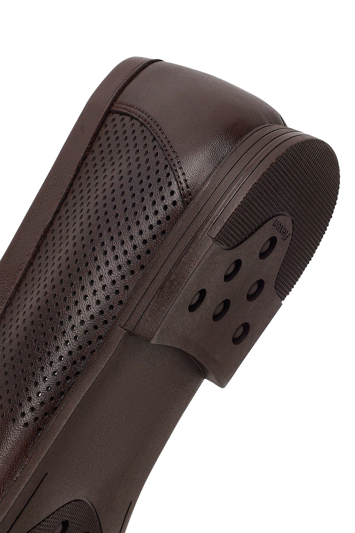 Erkek Kahverengi Tokalı Deri Casual Loafer - Image 8