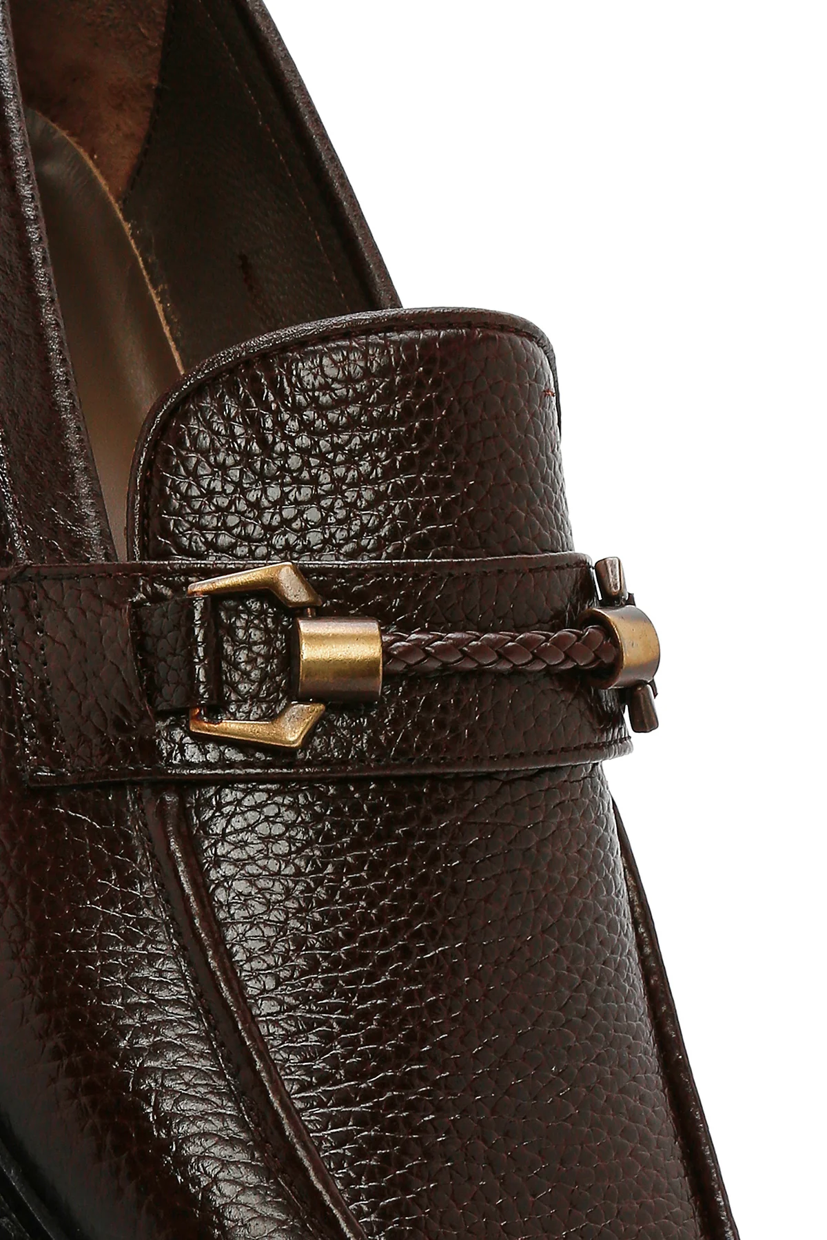 Erkek Kahverengi Tokalı Deri Klasik Loafer - Image 9
