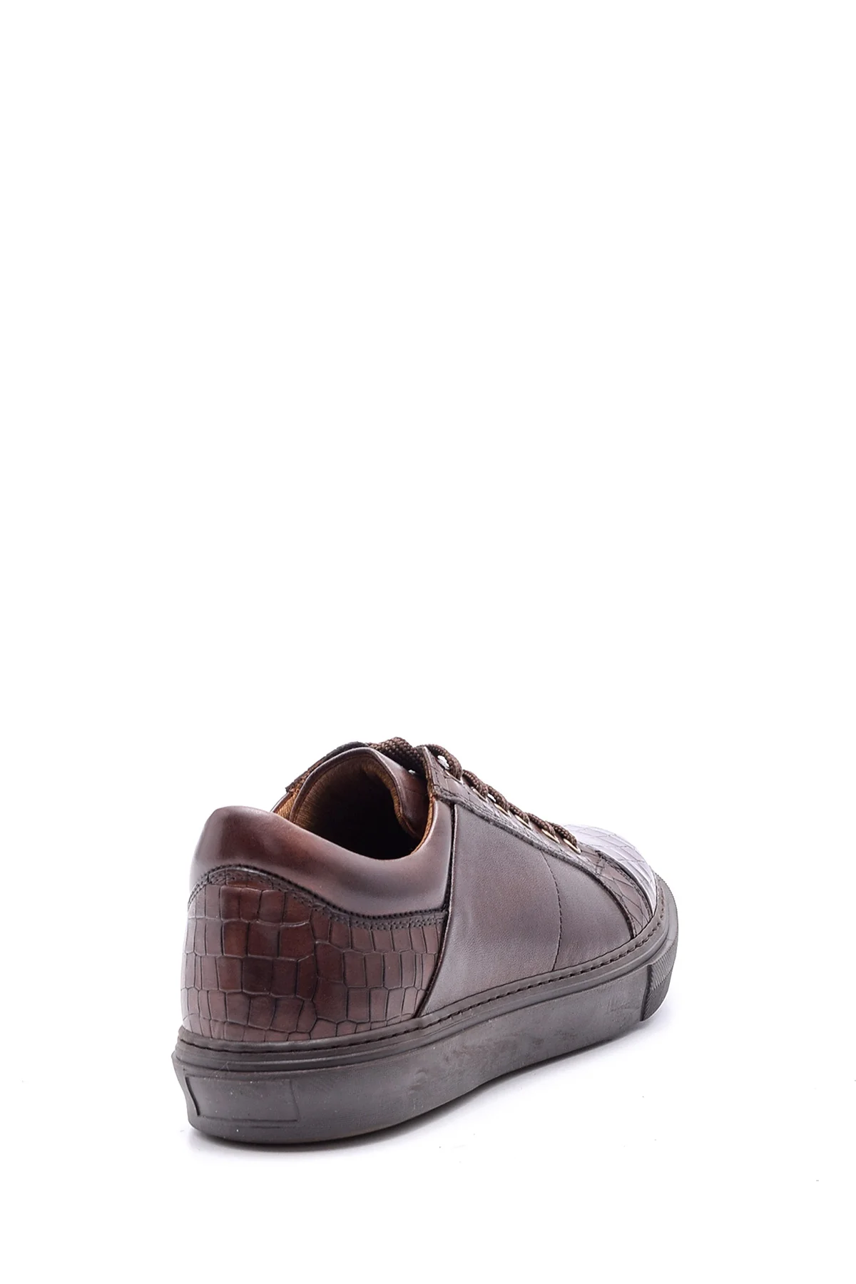 Erkek Kroko Detaylı Deri Sneaker - Image 5