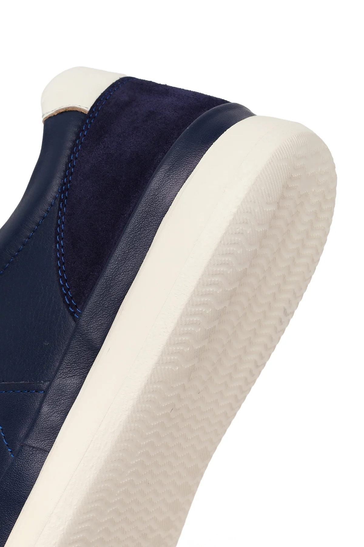Erkek Lacivert Bağcıklı Deri Casual Sneaker - Image 8