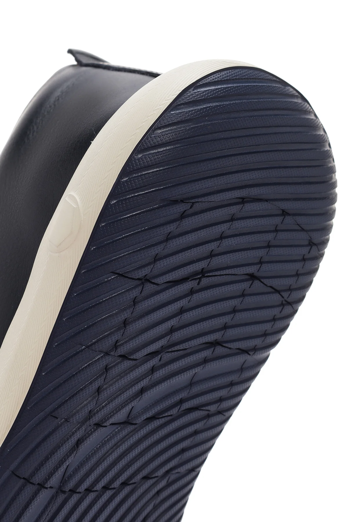 Erkek Lacivert Bağcıklı Deri Sneaker - Image 8