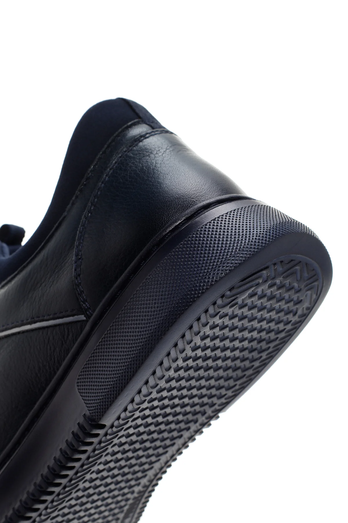 Erkek Lacivert Bağcıklı Deri Sneaker - Image 8