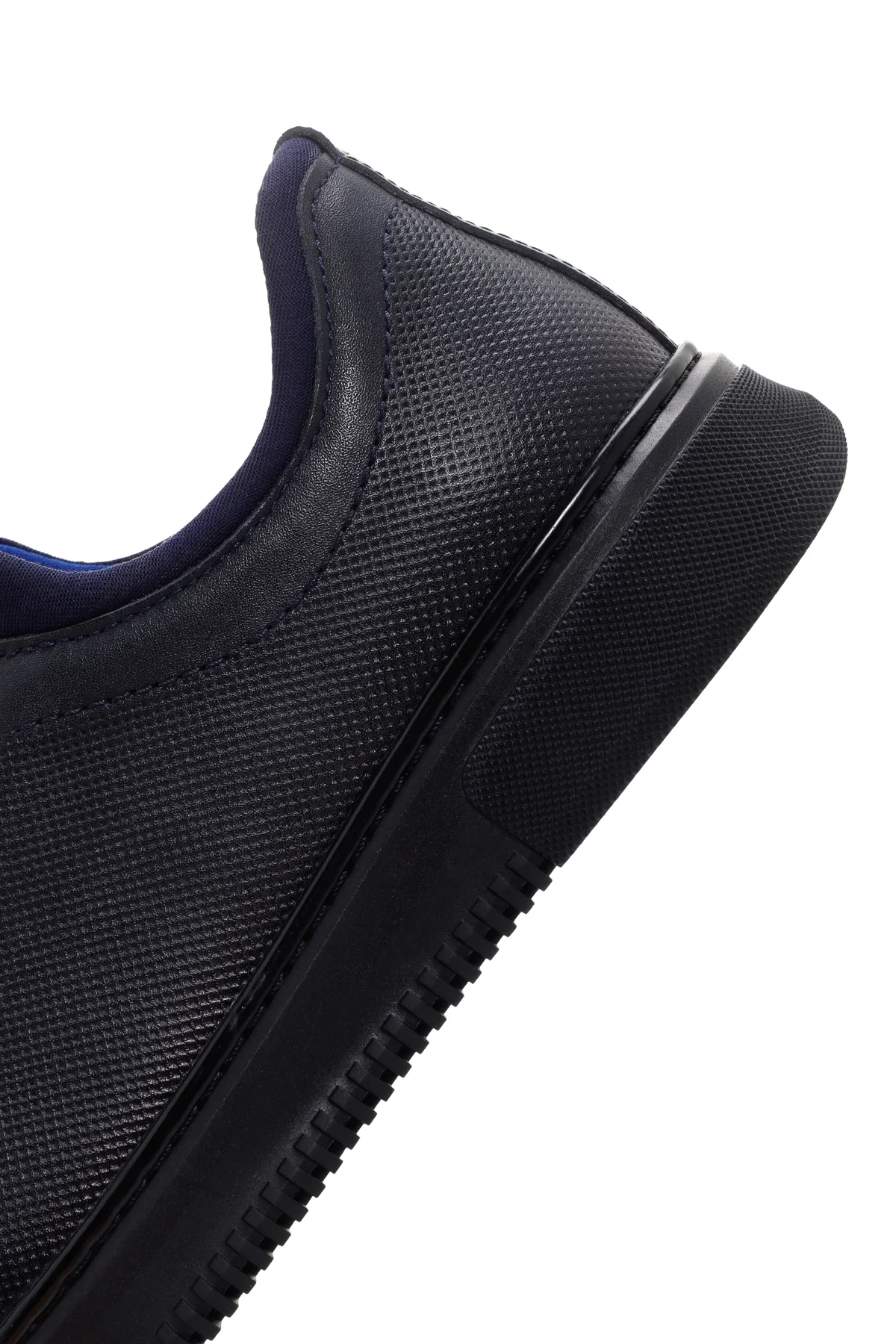 Erkek Lacivert Bağcıklı Deri Sneaker - Image 7
