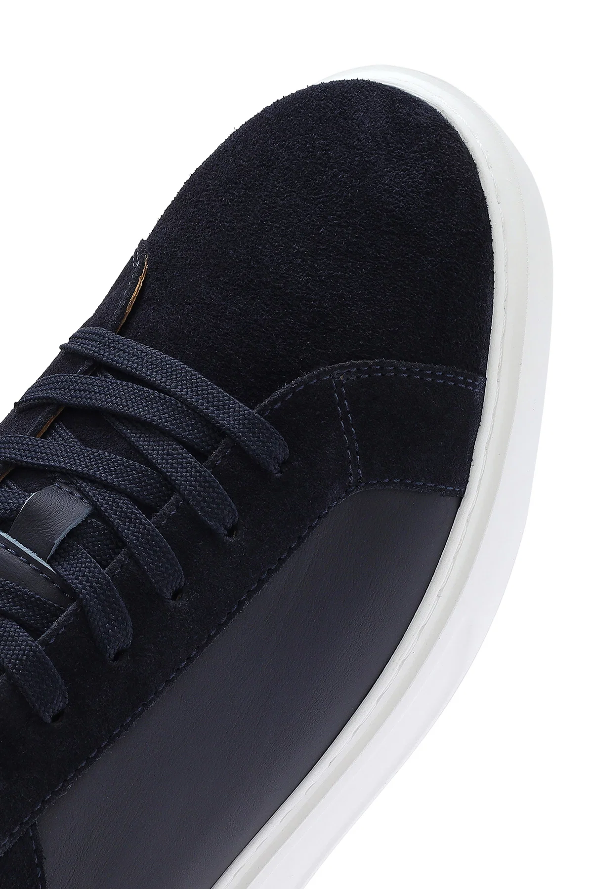 Erkek Lacivert Bağcıklı Deri Sneaker - Image 10