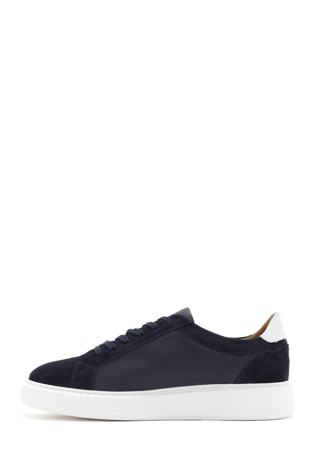 Erkek Lacivert Bağcıklı Deri Sneaker - Image 2