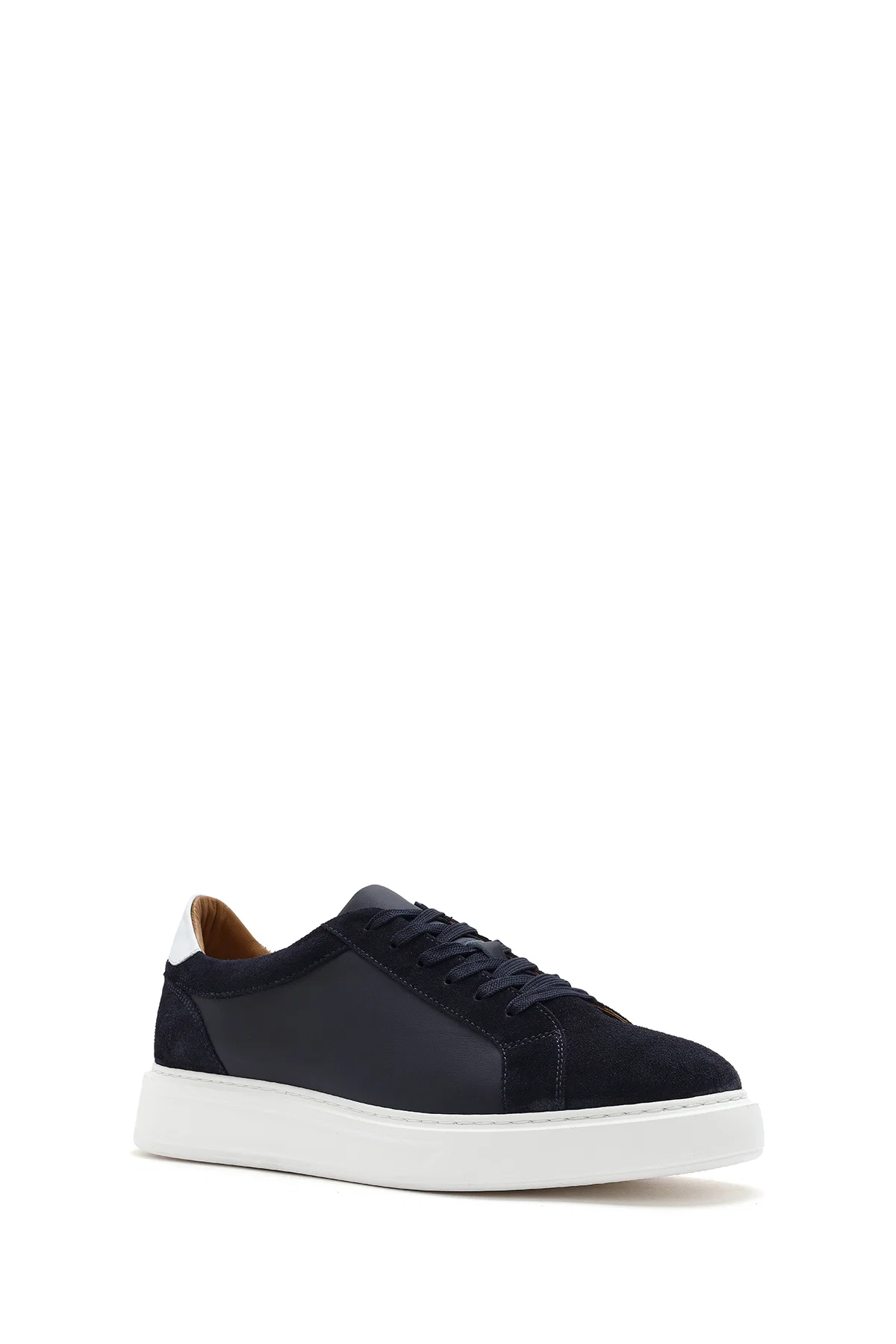 Erkek Lacivert Bağcıklı Deri Sneaker - Image 6