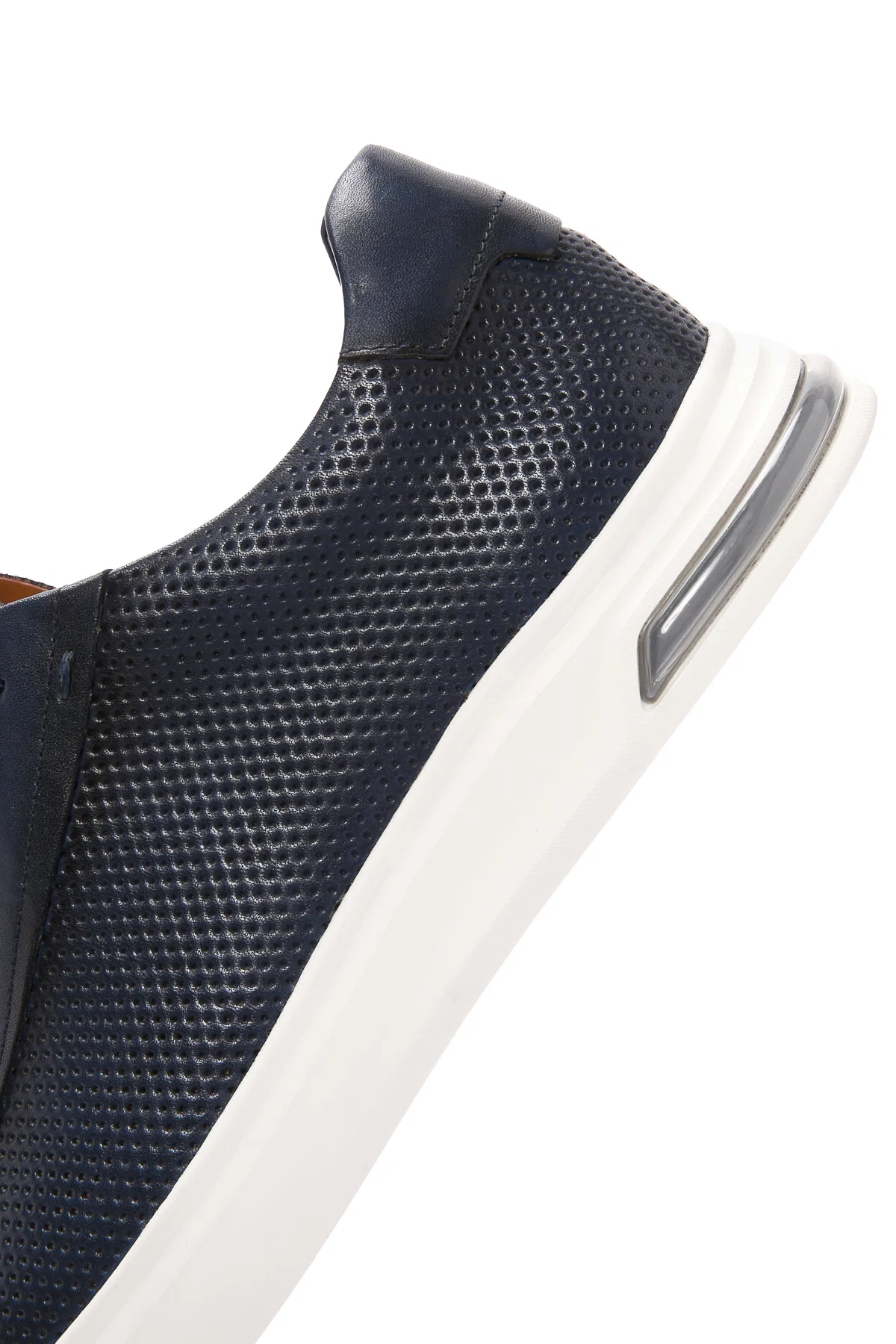 Erkek Lacivert Bağcıklı Deri Sneaker - Image 8