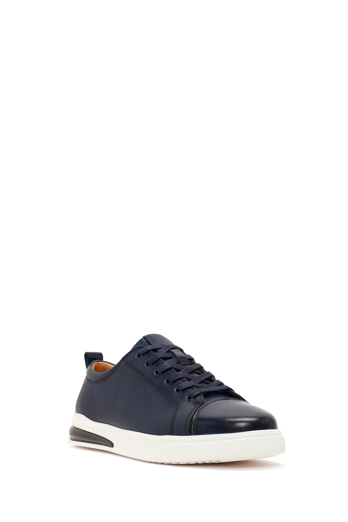 Erkek Lacivert Bağcıklı Deri Sneaker - Image 7