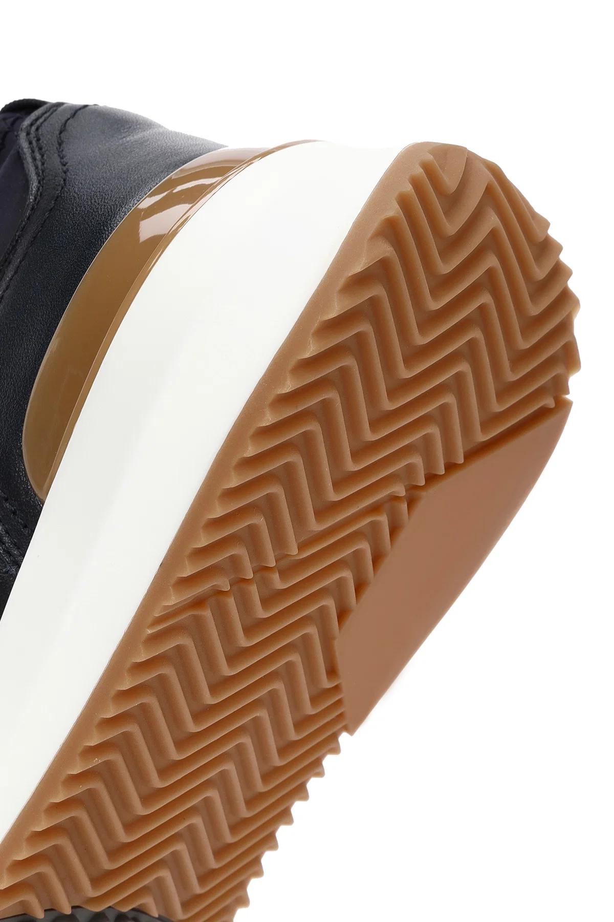 Erkek Lacivert Bağcıklı Kalın Tabanlı Deri Casual Sneaker - Image 8