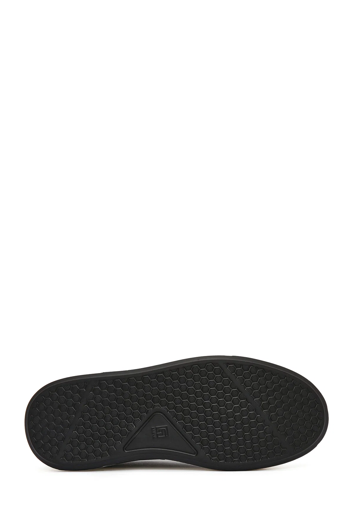Erkek Lacivert Bağcıklı Kalın Tabanlı Deri Sneaker - Image 4